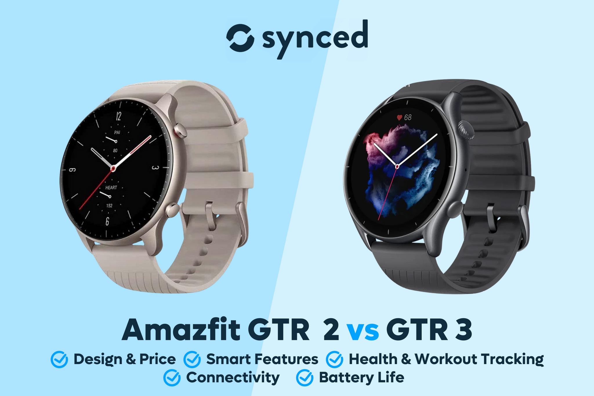 Amazfit GTR 2 vs GTR 3
