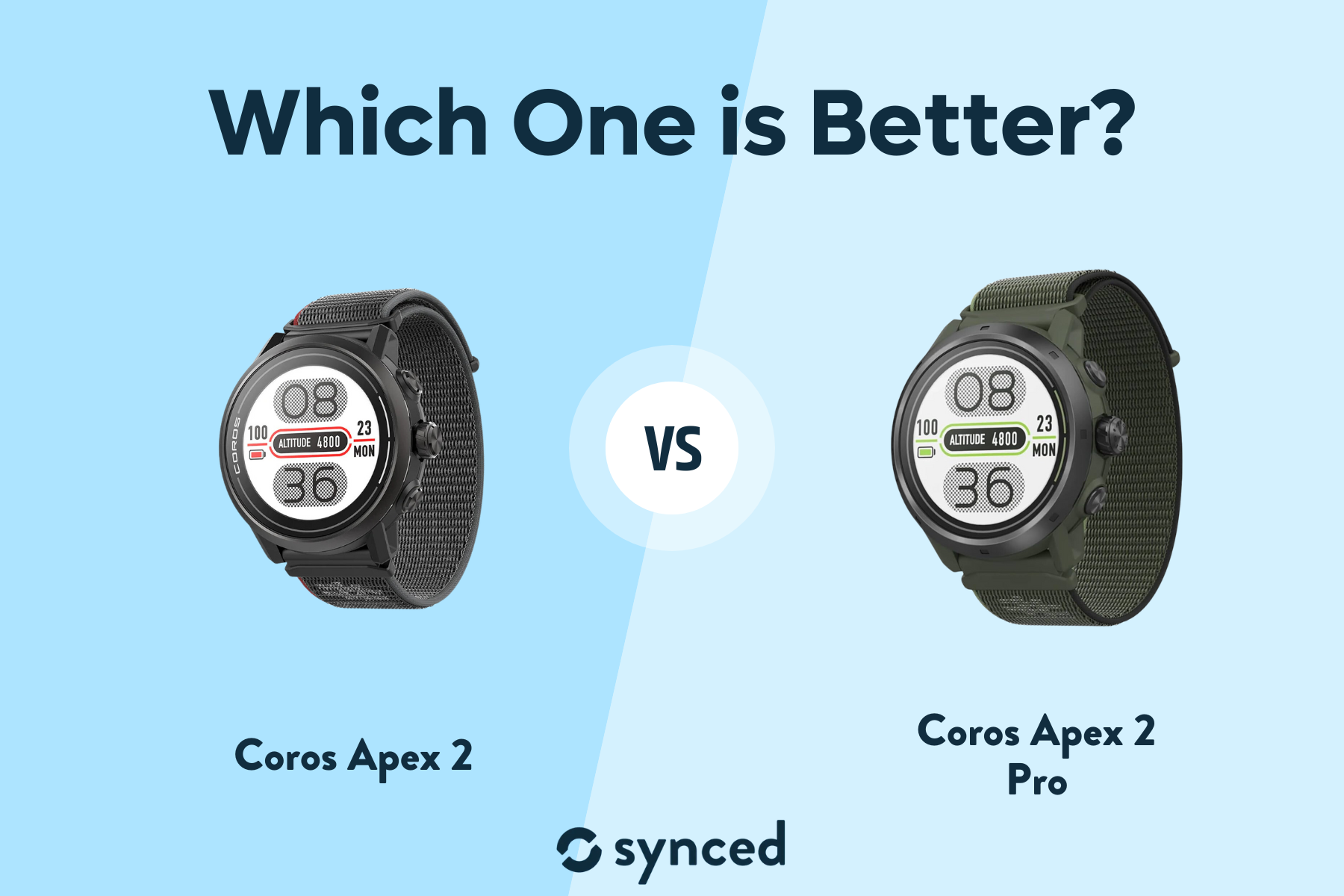 Coros Apex 2 vs Apex 2 Pro
