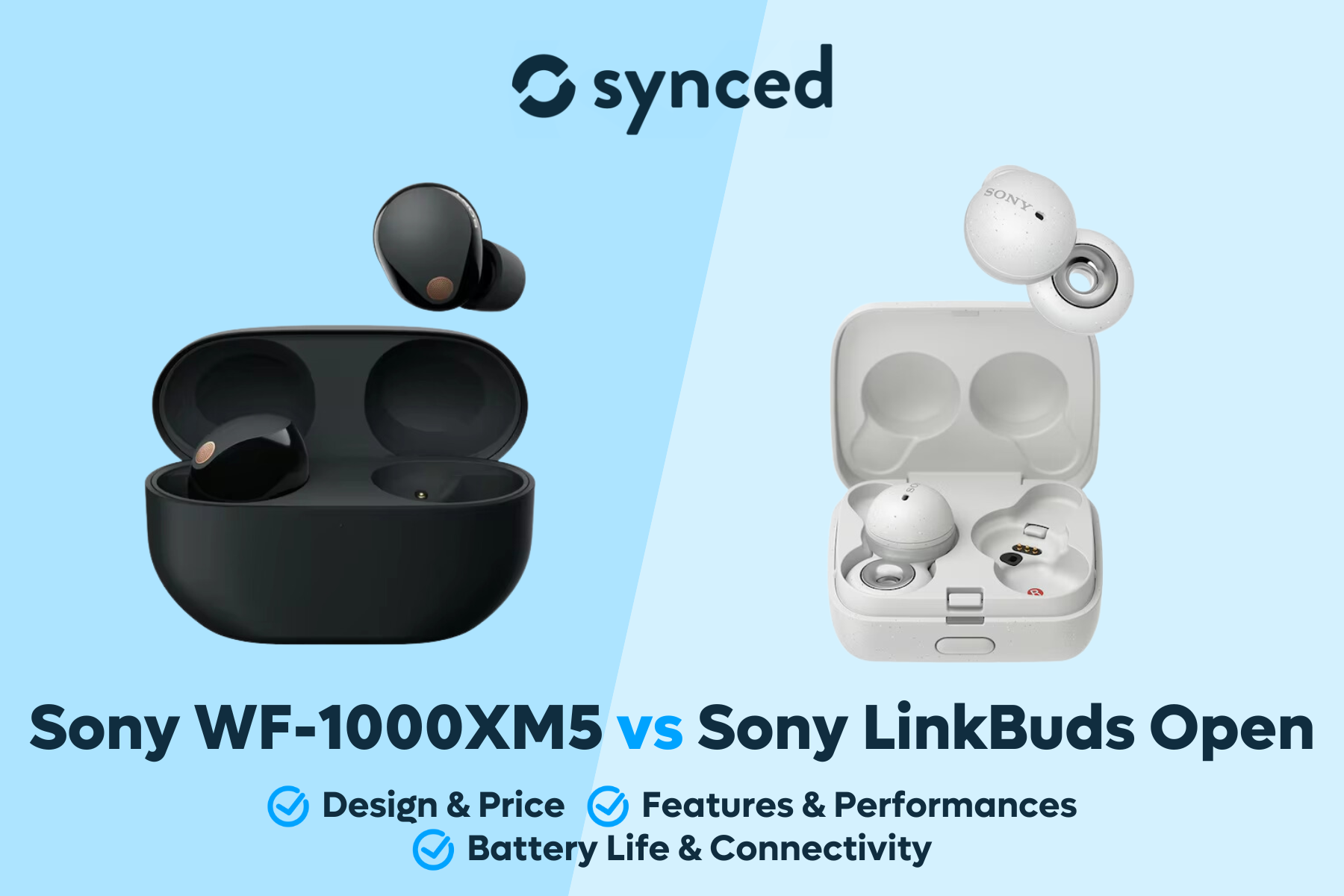 ⁠Sony WF-1000XM5 vs Sony LinkBuds Open