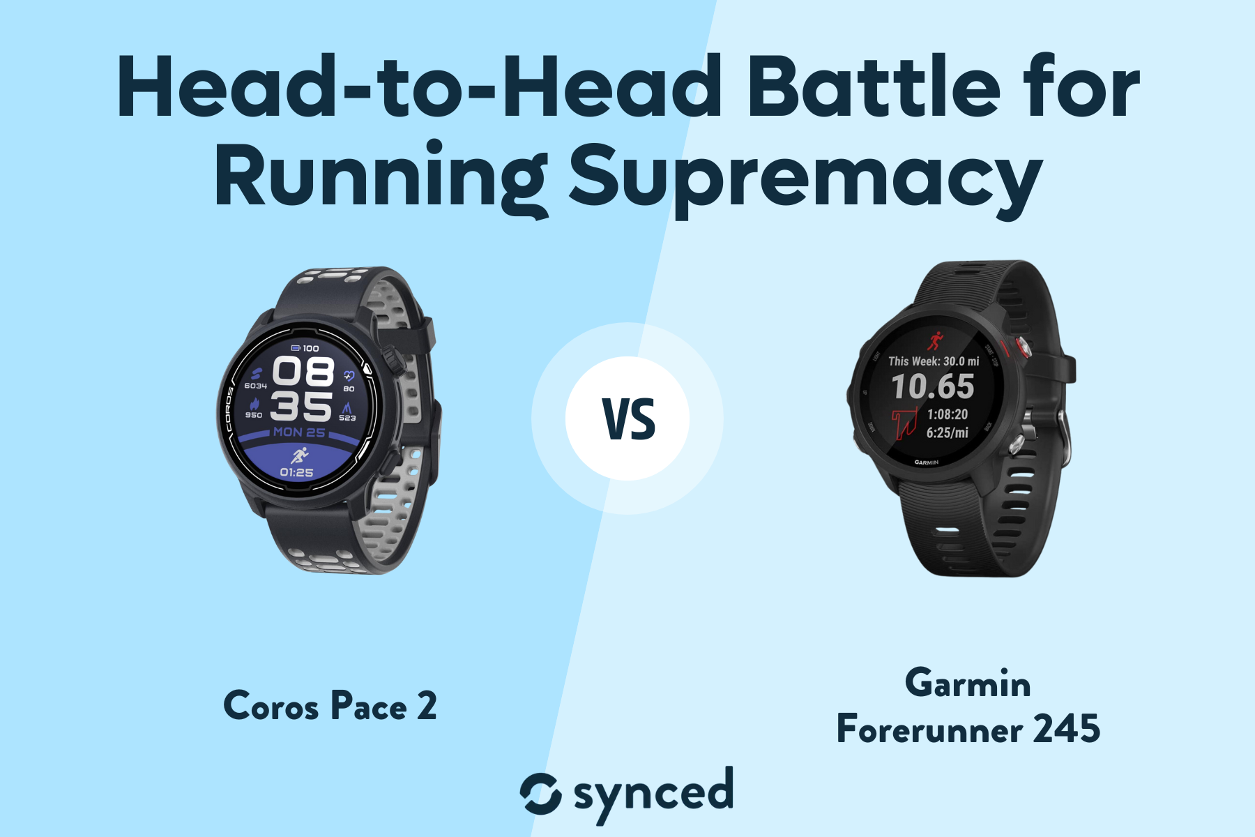 Coros Pace 2 vs Garmin Forerunner 245