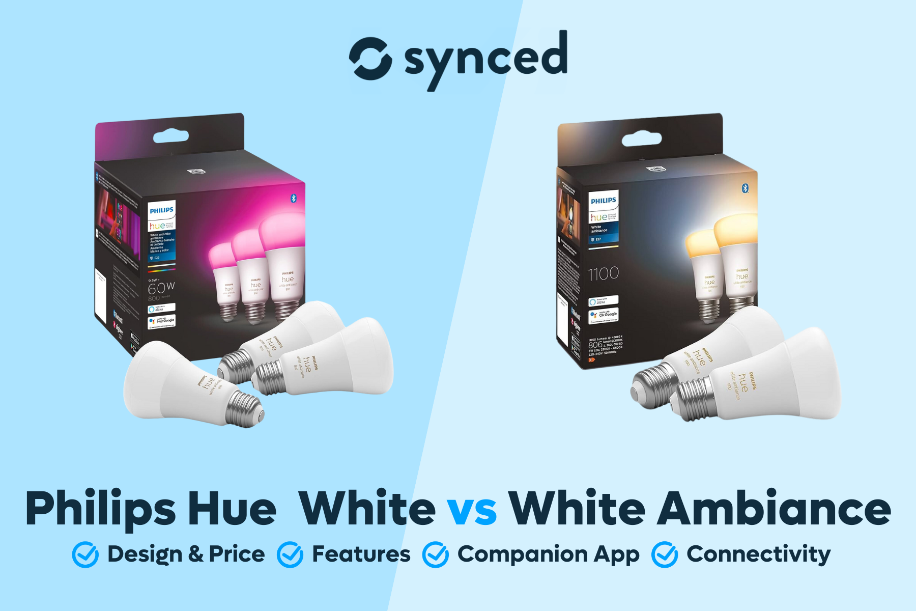 Philips Hue White vs White Ambiance