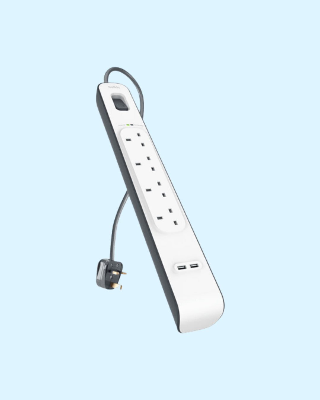Belkin 4 Outlets 2M Surge Protection Strip with 2 USB Ports